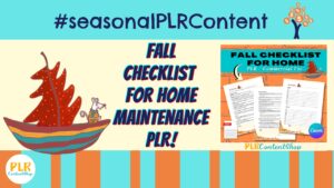 Fall checklist for home maintenance PLR content